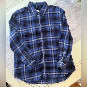 American Eagle Outfitters Women’s Blue Plaid Shirt